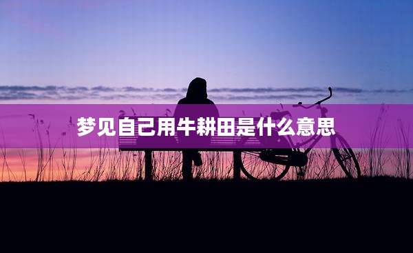 梦见自己用牛耕田是什么意思