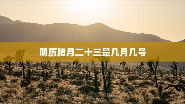 阴历腊月二十三是几月几号