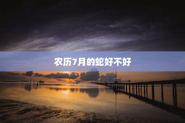 农历7月的蛇好不好
