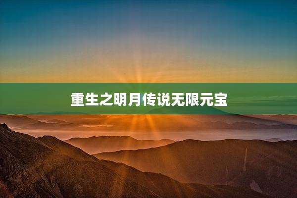重生之明月传说无限元宝