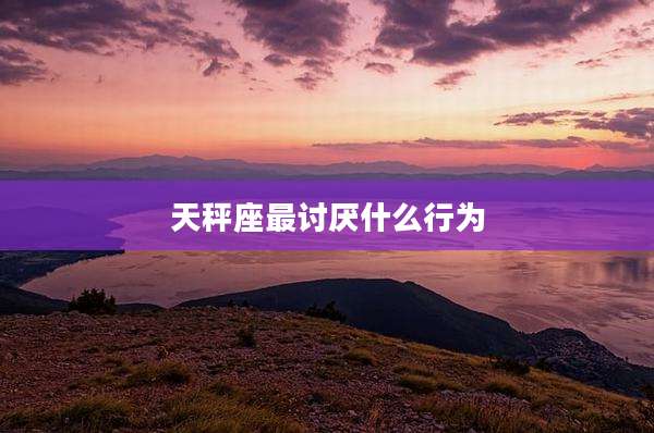 天秤座最讨厌什么行为