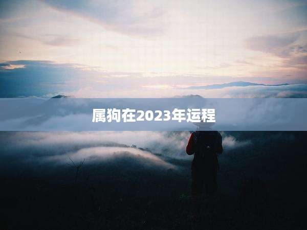 属狗在2023年运程