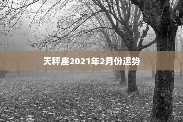 天秤座2021年2月份运势