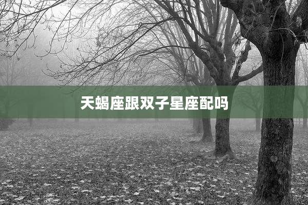天蝎座跟双子星座配吗