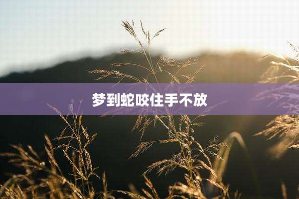 梦到蛇咬住手不放