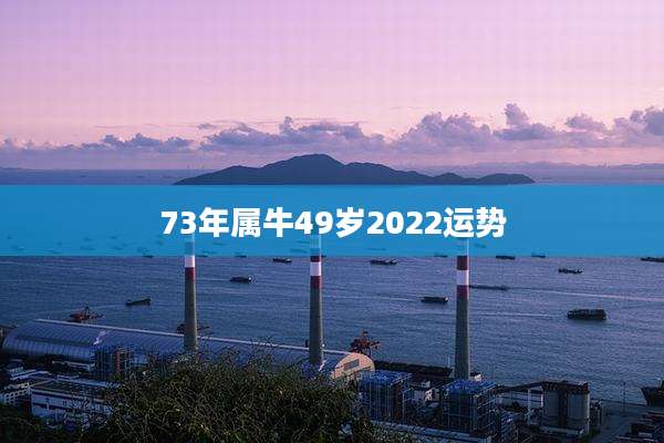 73年属牛49岁2022运势
