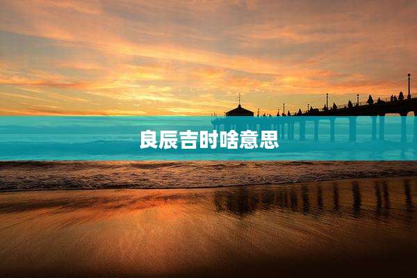 良辰吉时啥意思