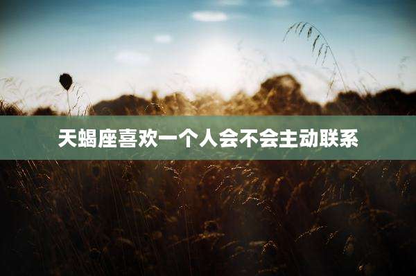 天蝎座喜欢一个人会不会主动联系
