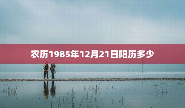 农历1985年12月21日阳历多少