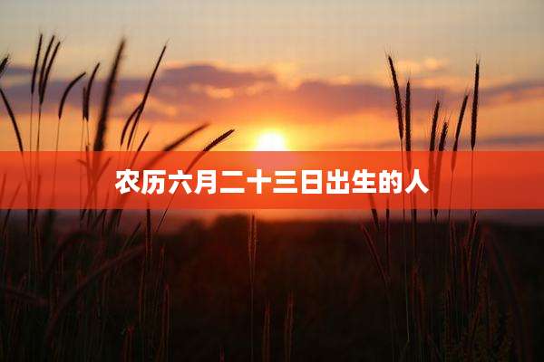 农历六月二十三日出生的人
