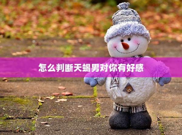 怎么判断天蝎男对你有好感