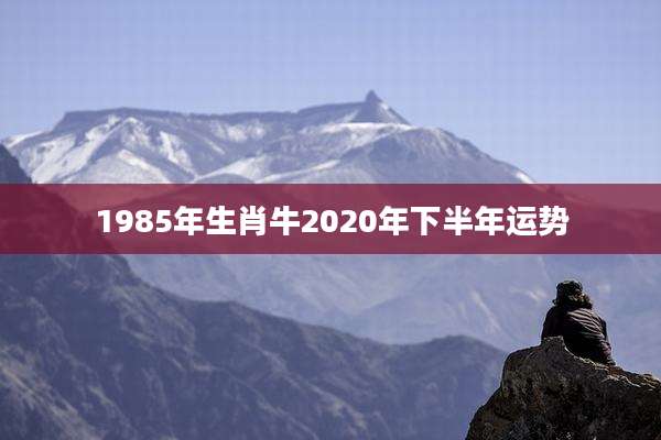 1985年生肖牛2020年下半年运势