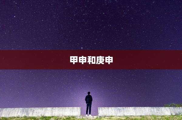 甲申和庚申