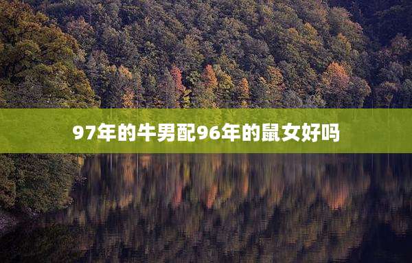 97年的牛男配96年的鼠女好吗