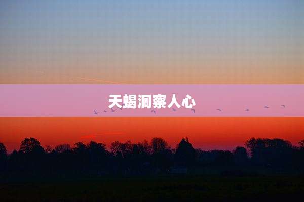 天蝎洞察人心