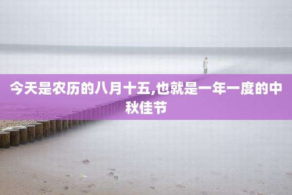 今天是农历的八月十五,也就是一年一度的中秋佳节