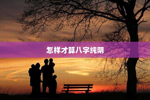 怎样才算八字纯阴