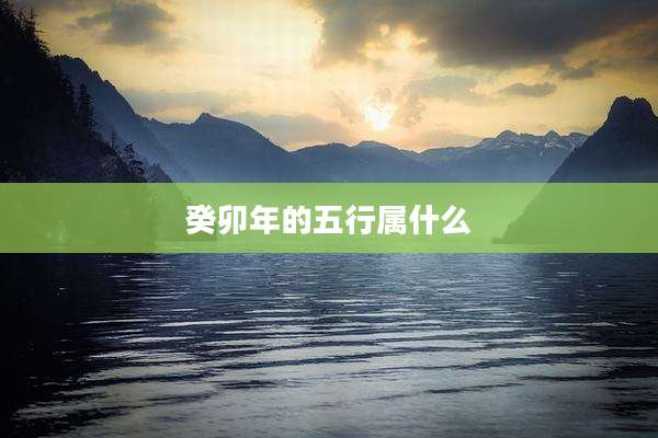 癸卯年的五行属什么