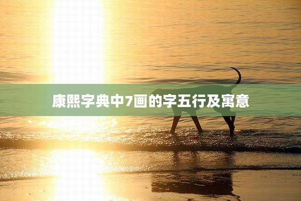 康熙字典中7画的字五行及寓意
