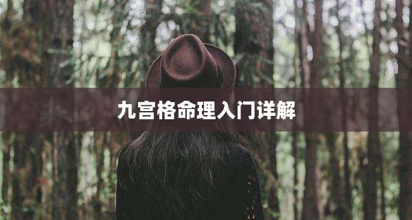 九宫格命理入门详解