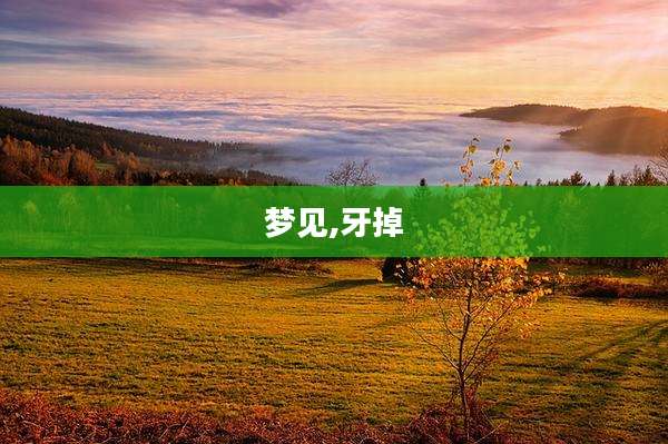 梦见,牙掉