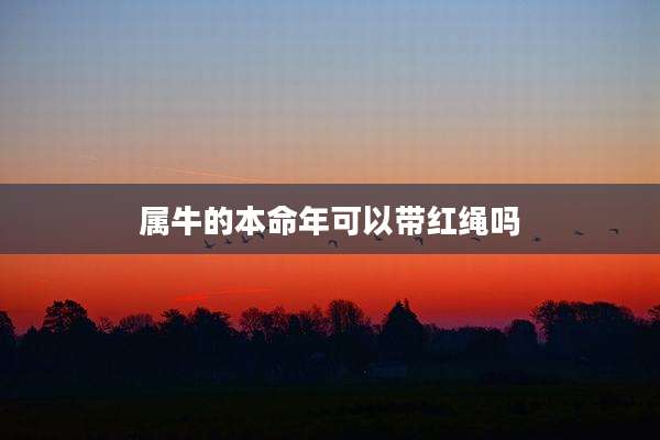 属牛的本命年可以带红绳吗