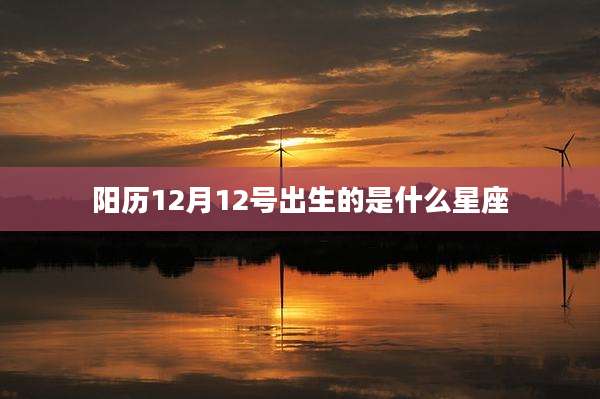 阳历12月12号出生的是什么星座