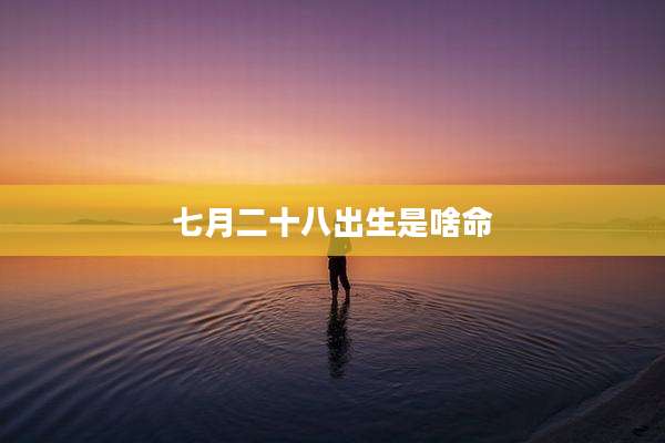 七月二十八出生是啥命