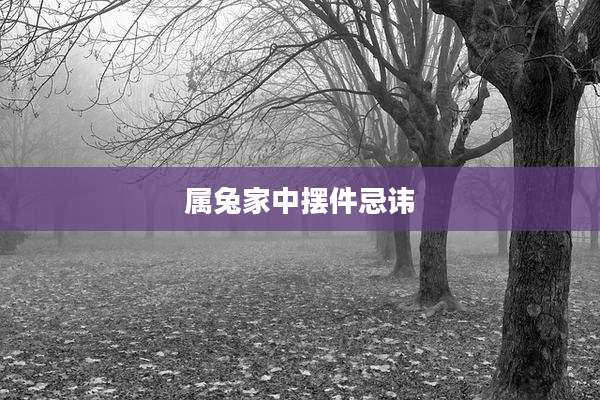 属兔家中摆件忌讳