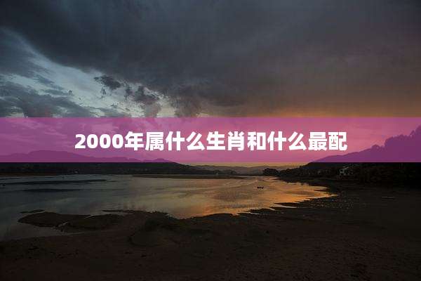 2000年属什么生肖和什么最配