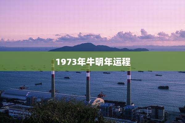 1973年牛明年运程