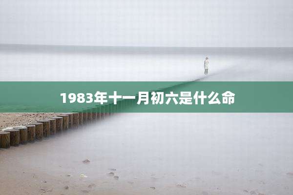 1983年十一月初六是什么命