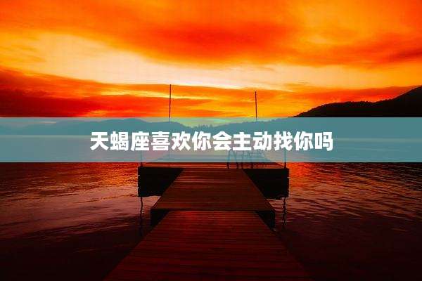 天蝎座喜欢你会主动找你吗