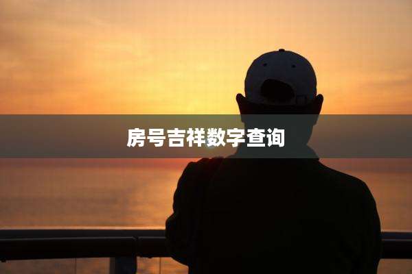 房号吉祥数字查询