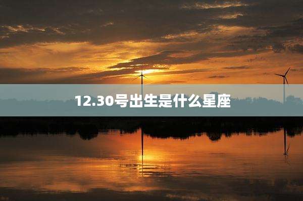 12.30号出生是什么星座