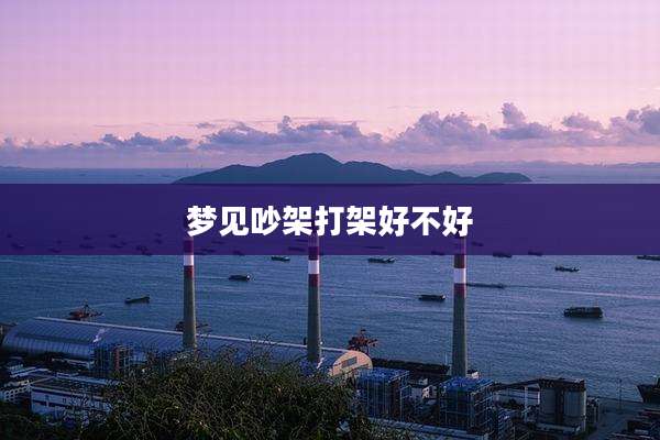 梦见吵架打架好不好