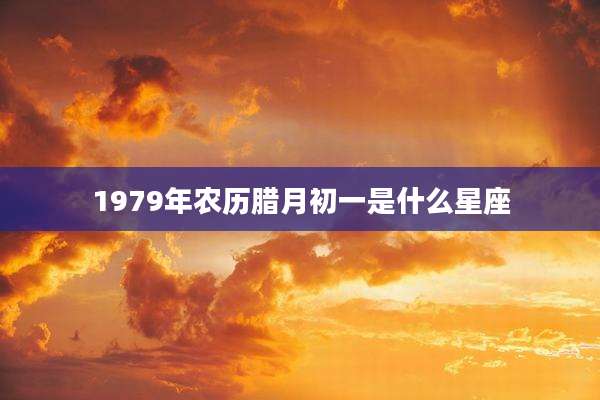 1979年农历腊月初一是什么星座