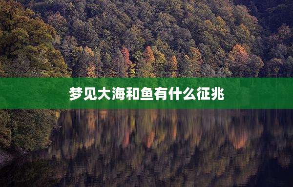 梦见大海和鱼有什么征兆