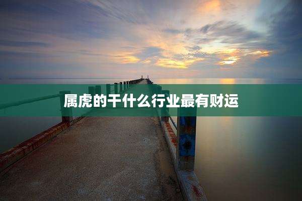属虎的干什么行业最有财运