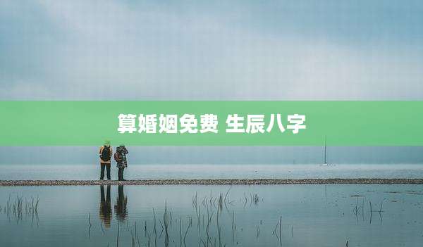 算婚姻免费 生辰八字