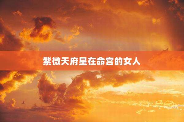 紫微天府星在命宫的女人