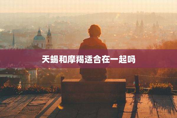 天蝎和摩羯适合在一起吗