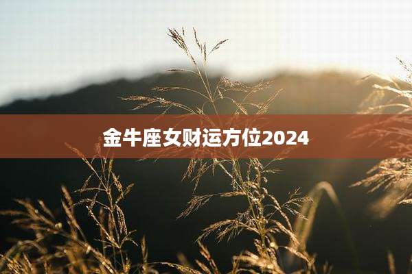 金牛座女财运方位2024