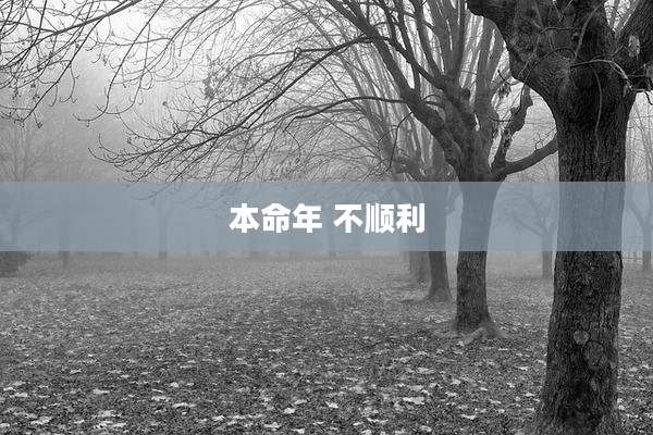 本命年 不顺利