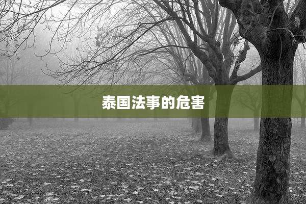 泰国法事的危害