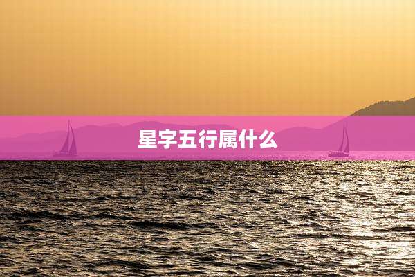 星字五行属什么