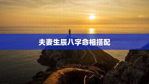 夫妻生辰八字命相搭配