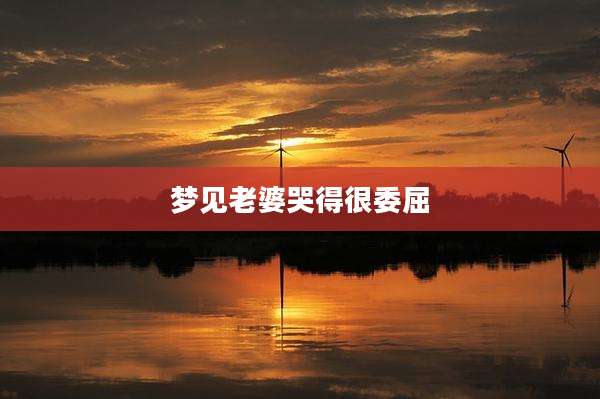 梦见老婆哭得很委屈