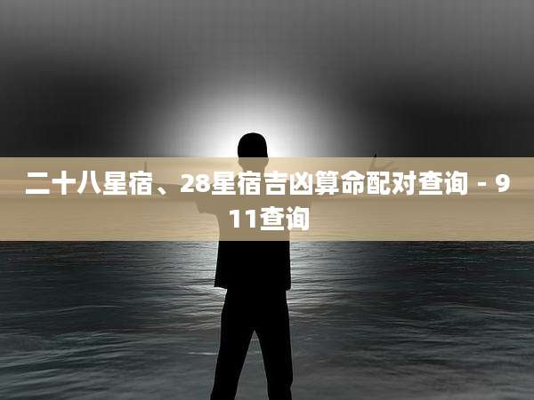 二十八星宿、28星宿吉凶算命配对查询 - 911查询