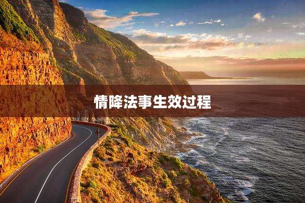 情降法事生效过程